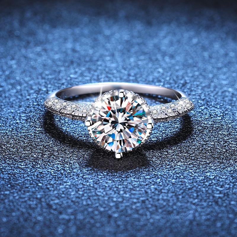 2 carat moissanite US size 4.5