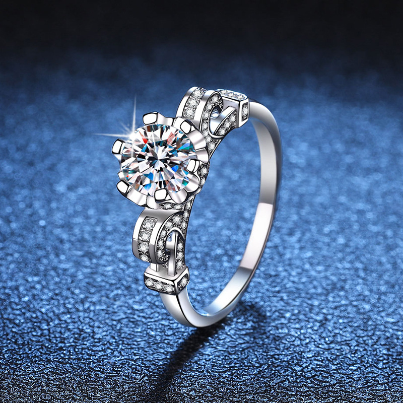 2 carat moissanite US size 4.5