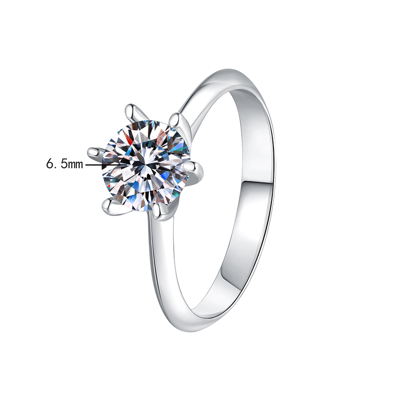 1 carat moissanite Us size 4