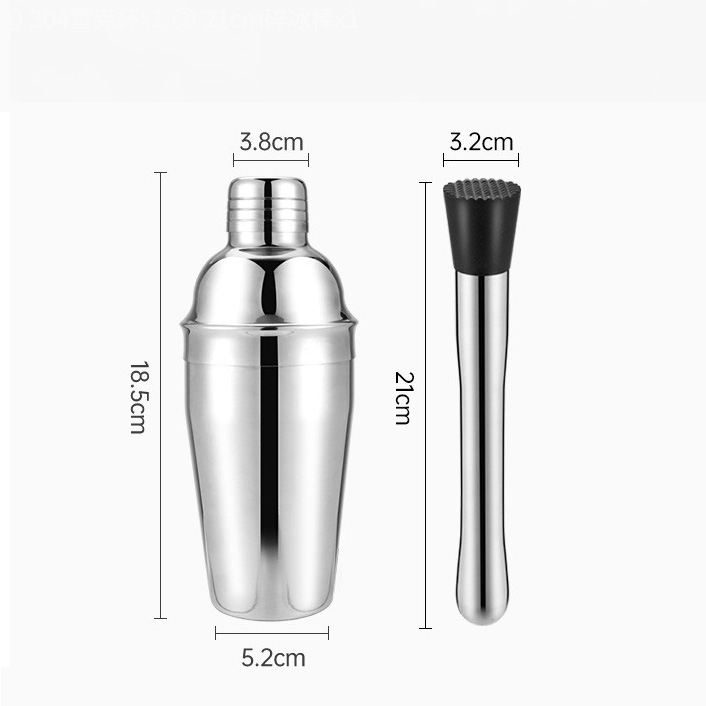 [set of 2] 550ml304 all-steel shaker crushed popsicles