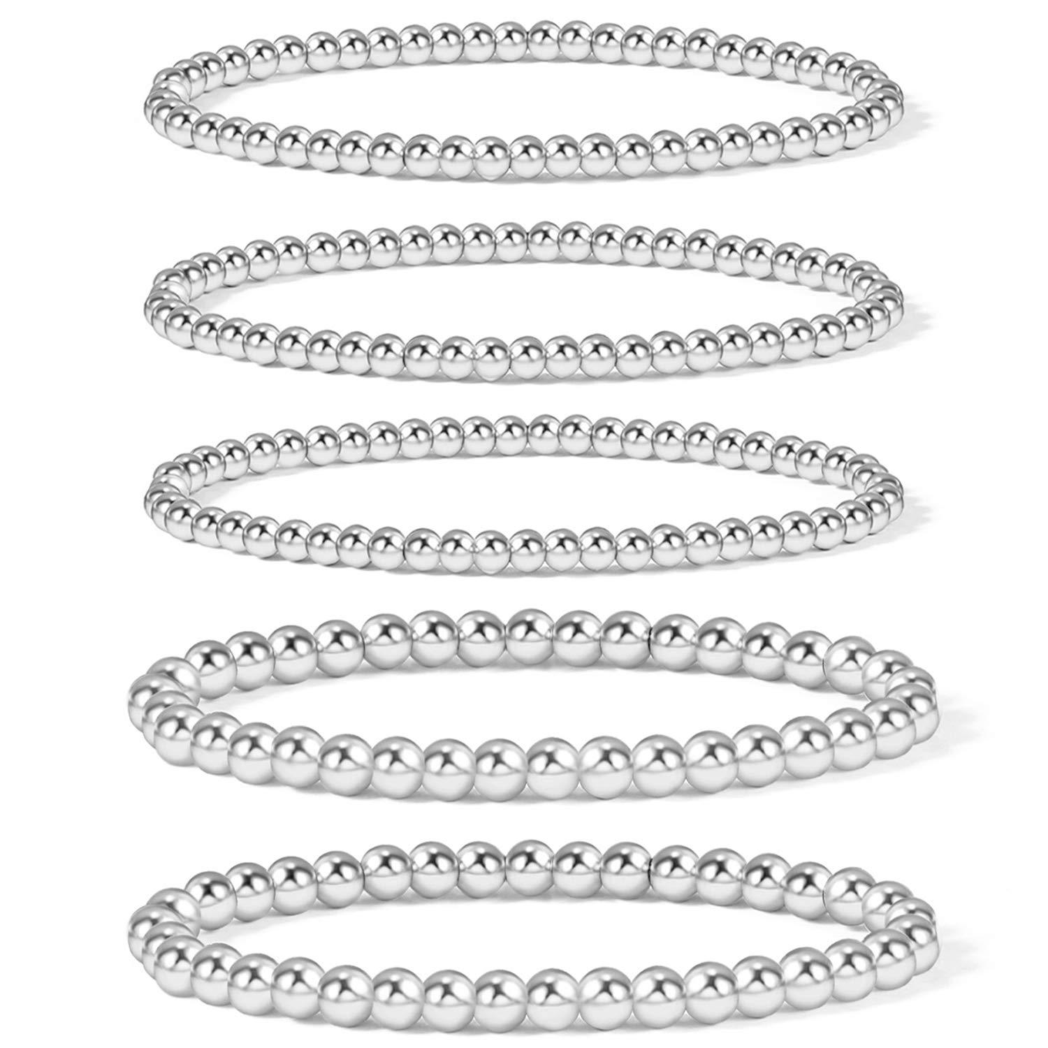 12:White K color 4-5-piece set of beads 4-6mm