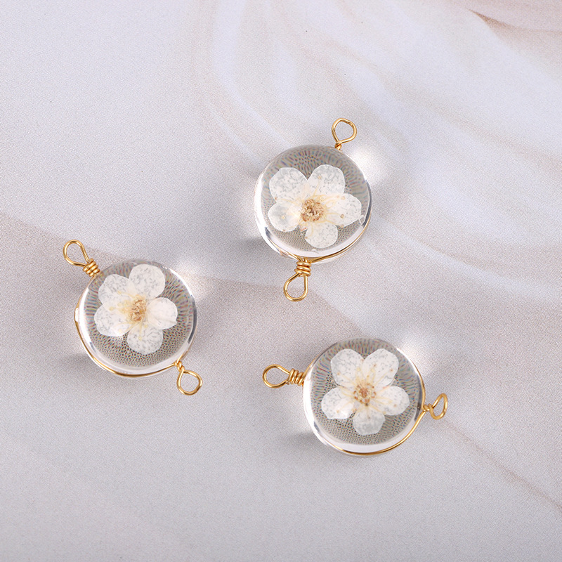 3:White round cherry blossom