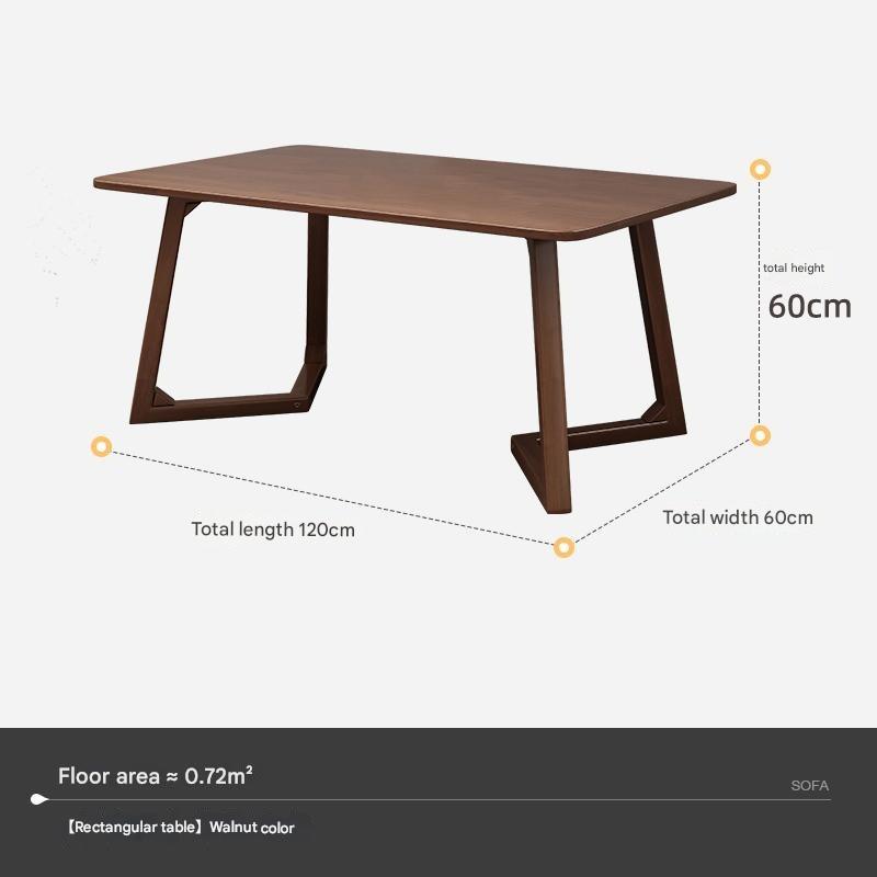 Solid wood rectangular table