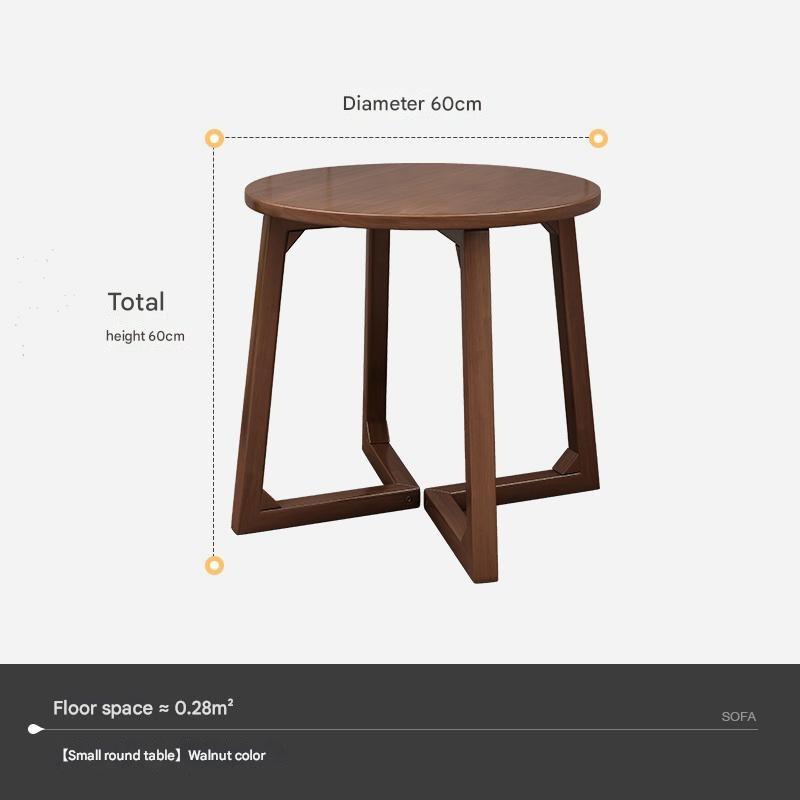 Solid wood round table