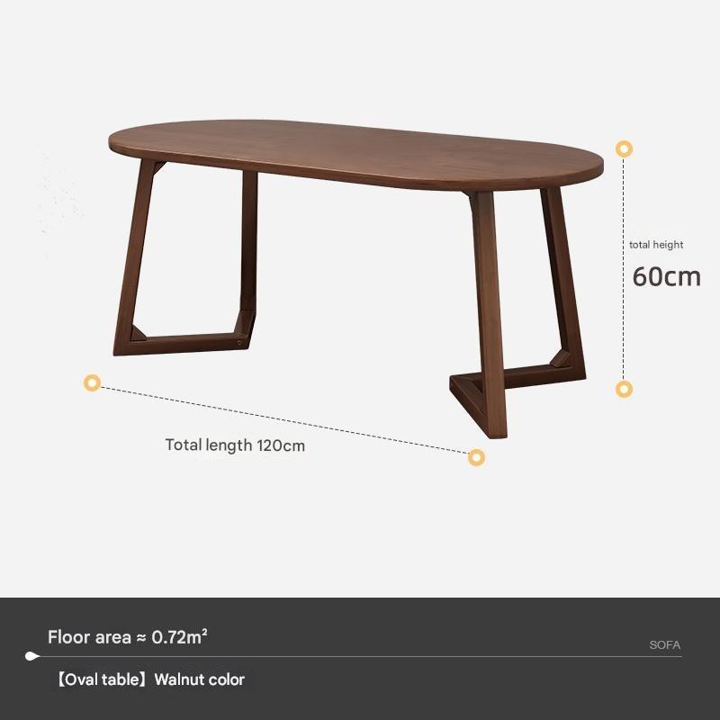 Solid wood long round table
