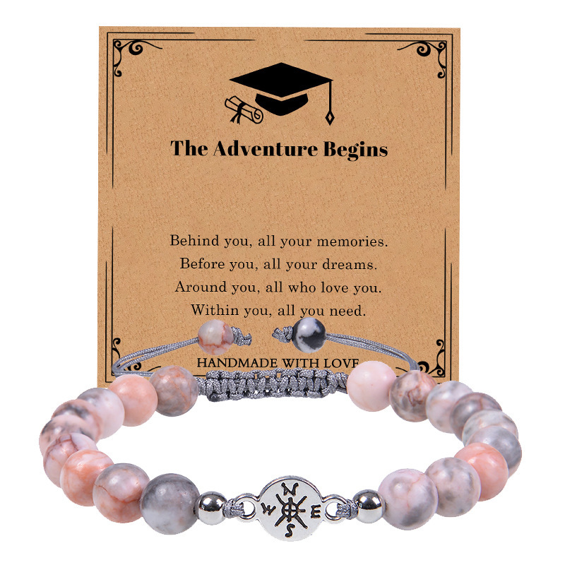 Powder Banma Stone Bracelet Graduation Day-Card