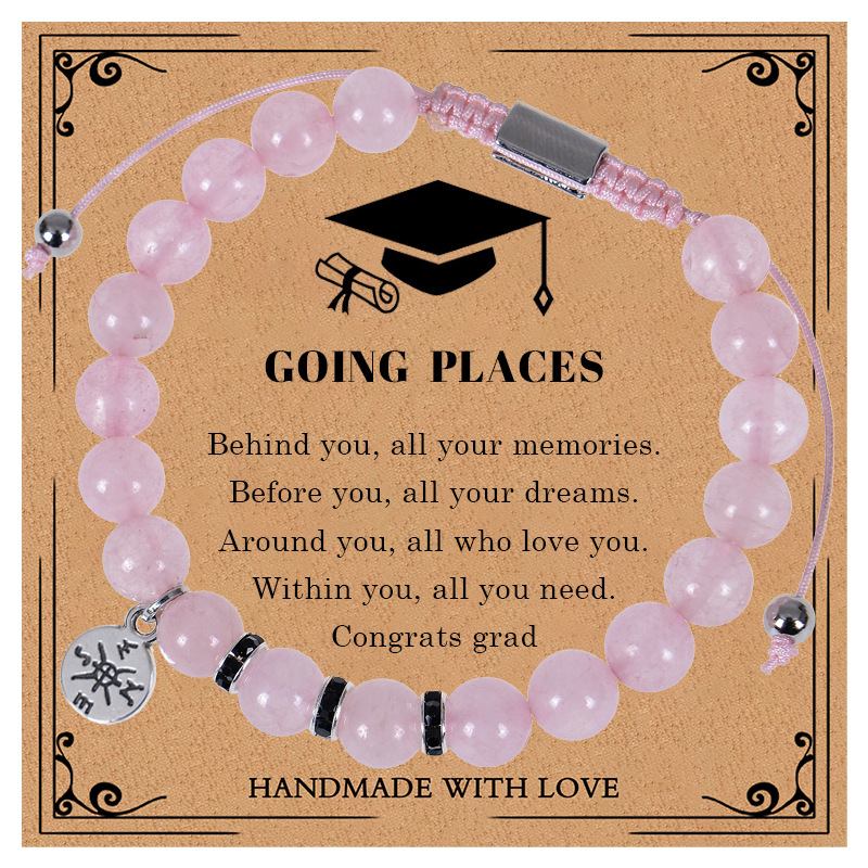Pink Crystal Woven Going Places-Cards