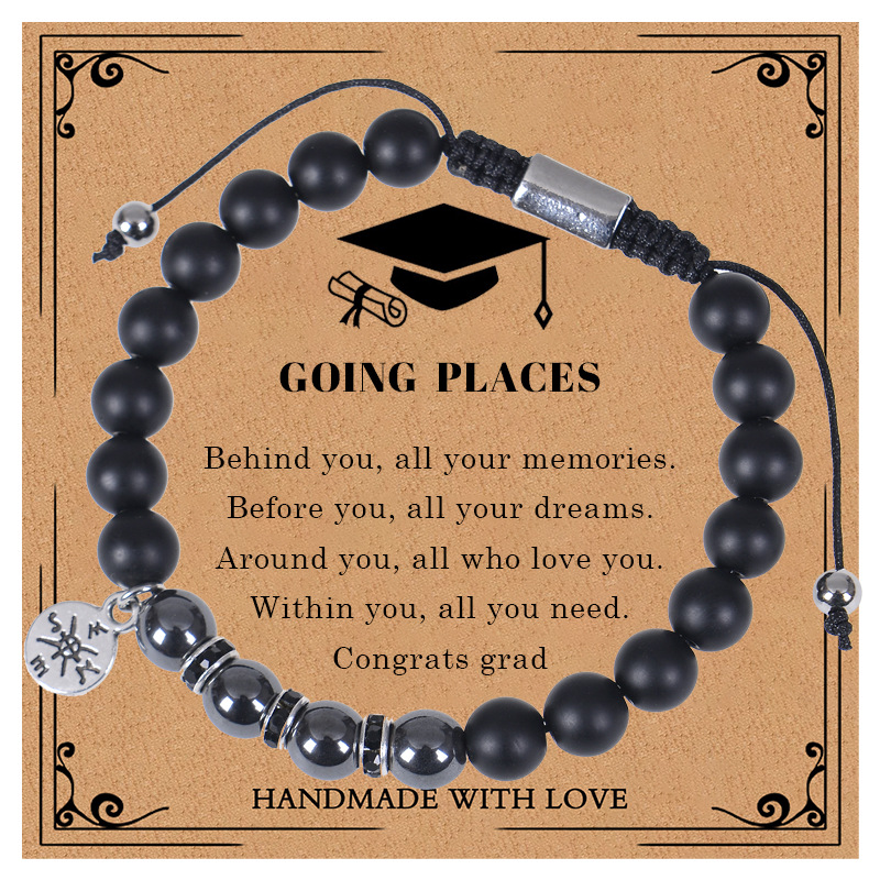 Black magnet weave Graduation Day-Card