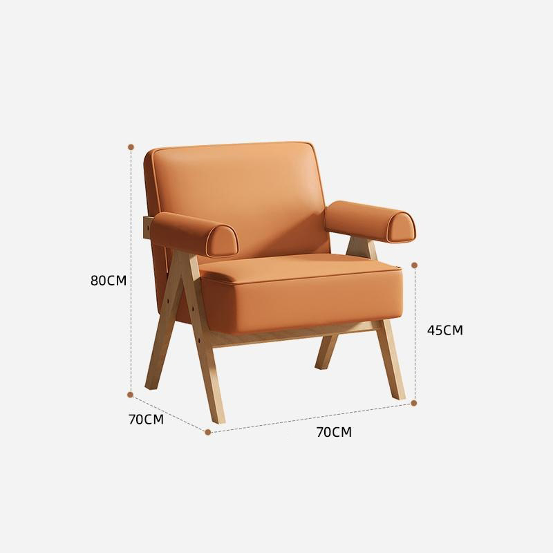 Love horse orange   wood color armrests