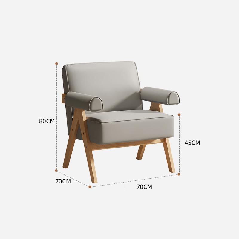 Light gray   wood color armrests