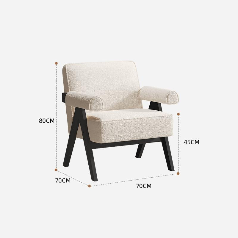 Lambskin off-white   black armrests
