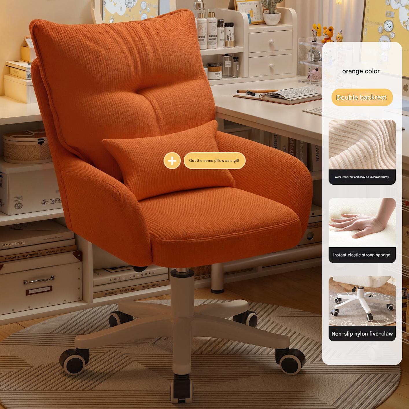 Nylon five-claw   orange corduroy   pillow