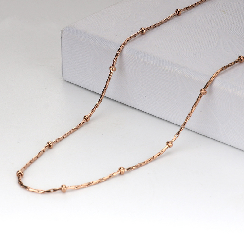 1:Rose gold bamboo chain (necklace)