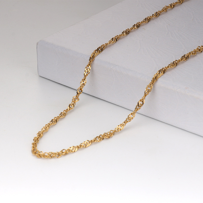5:18K gold water wave chain (necklace)