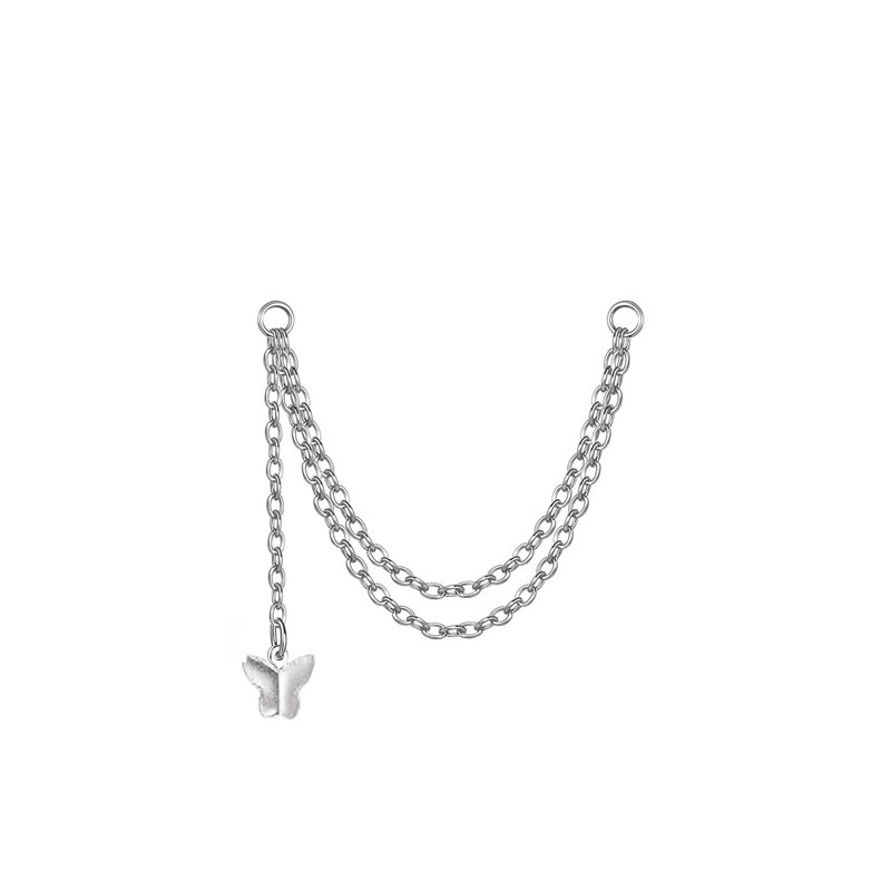 8:Glossy butterfly pendant (steel color 5/6/3.5cm)