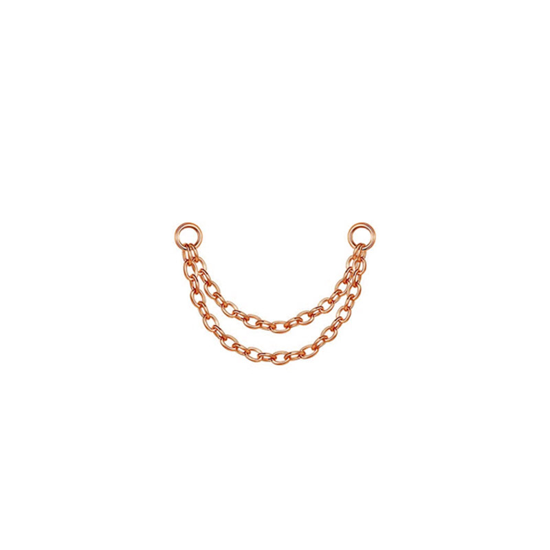 13:Two chains (rose gold 5cm 6cm)