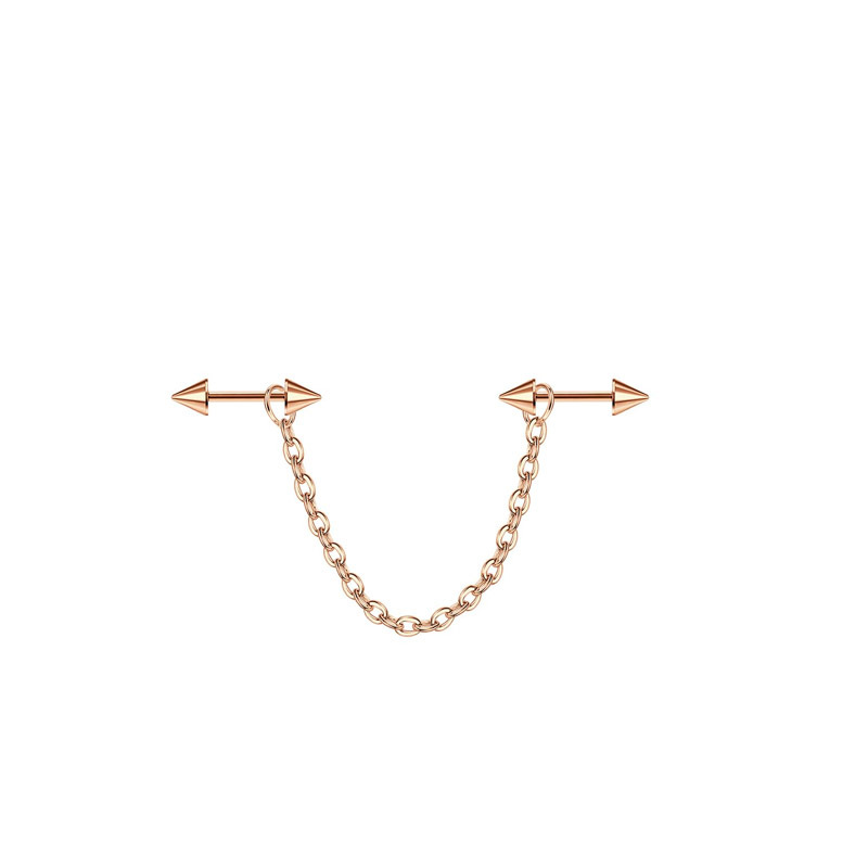 17:Pointed cone style (rose gold 6cm)