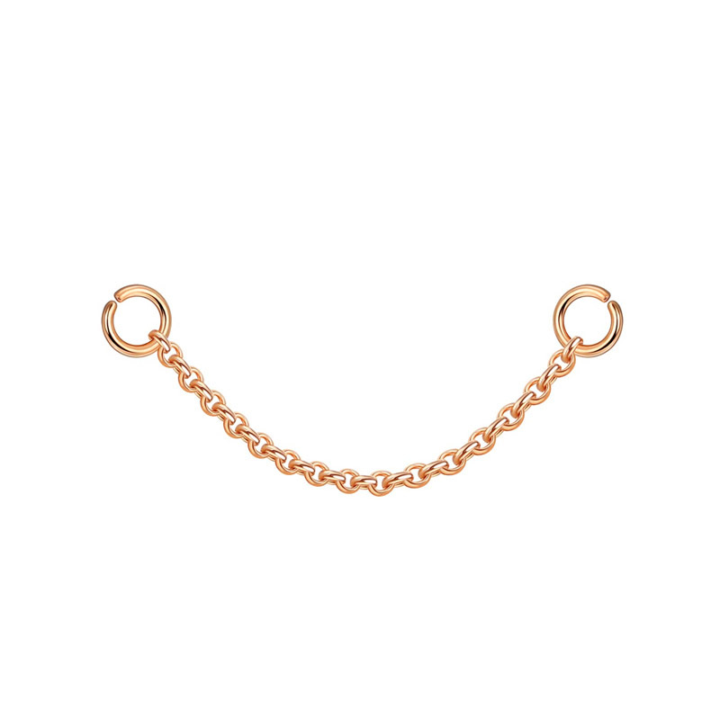 25:Bead chain (rose gold 3.5cm)