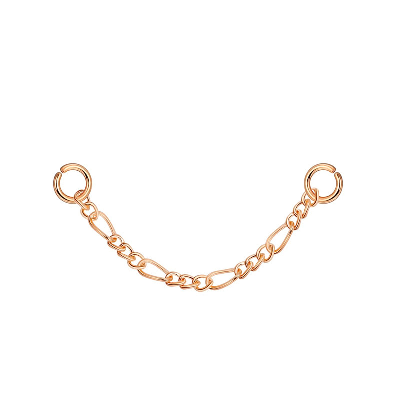 29:Two chain clauses (rose gold 3.5cm)