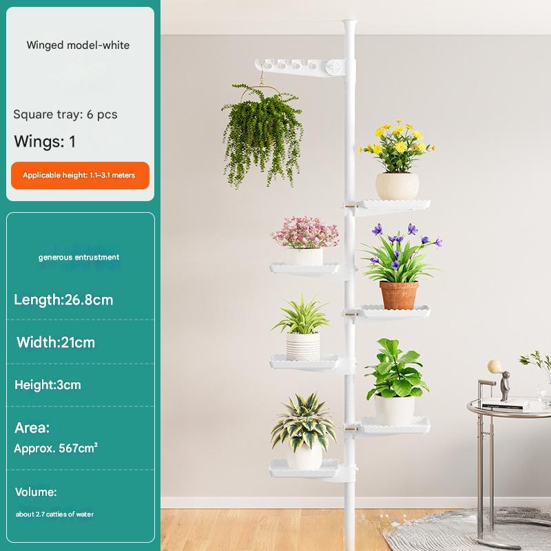 Upgrade bold 38 pipe diameter-white rod 6 square support 1 arm wing