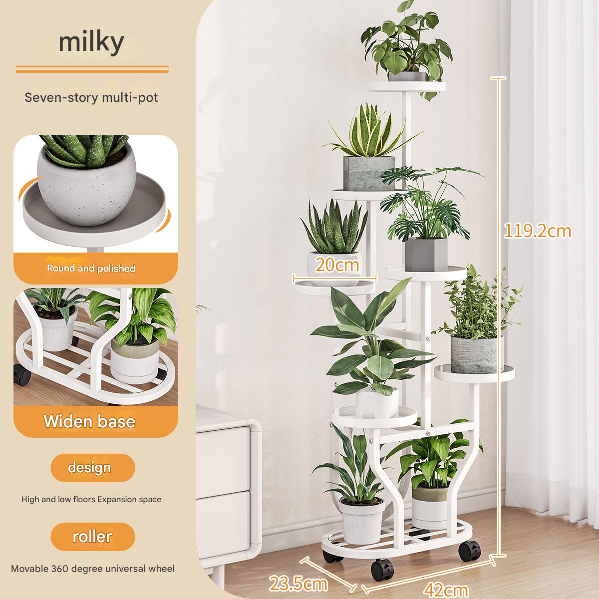 Flower stand h968-milky white