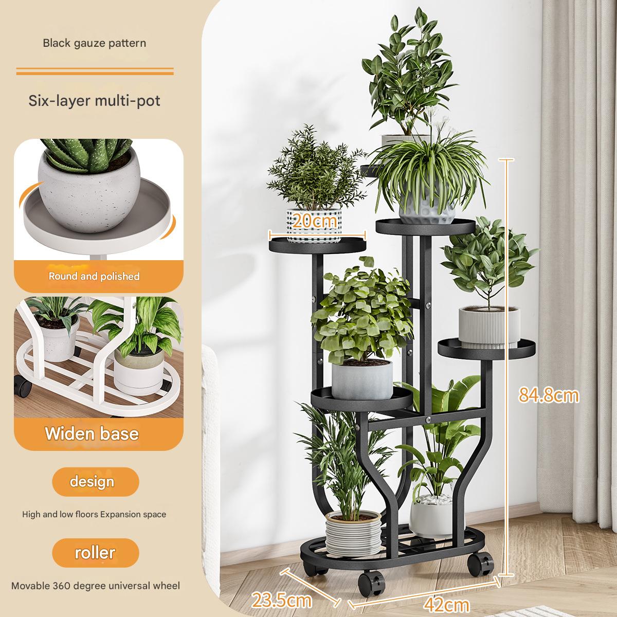 Flower stand h967-black gauze pattern