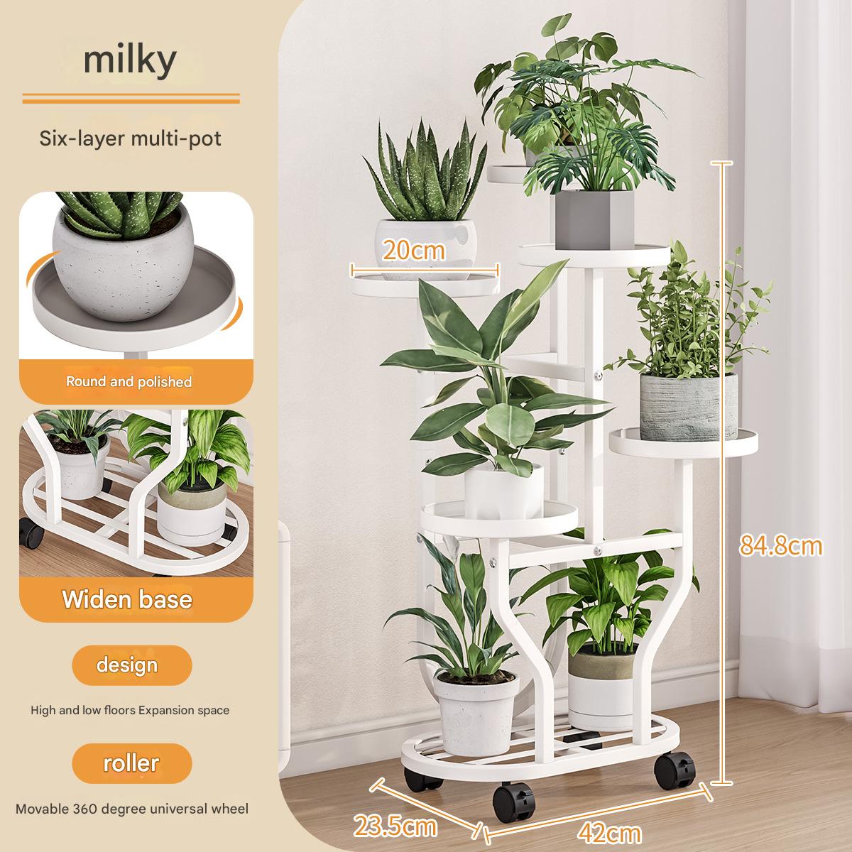 Flower stand h967-milky white