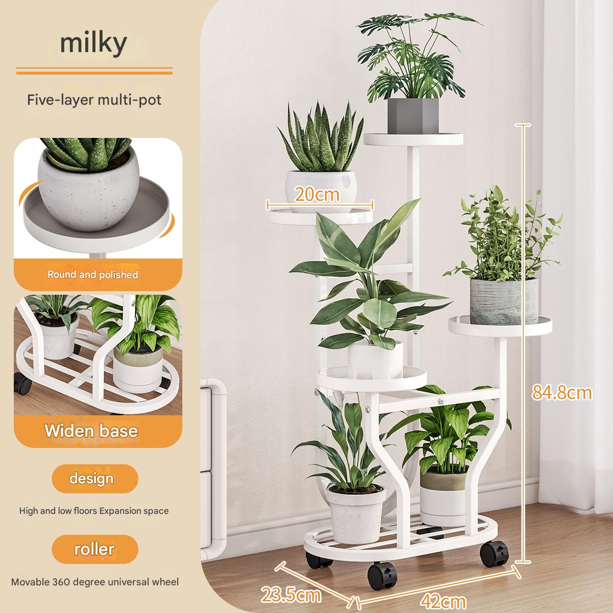 Flower stand h966-milky white