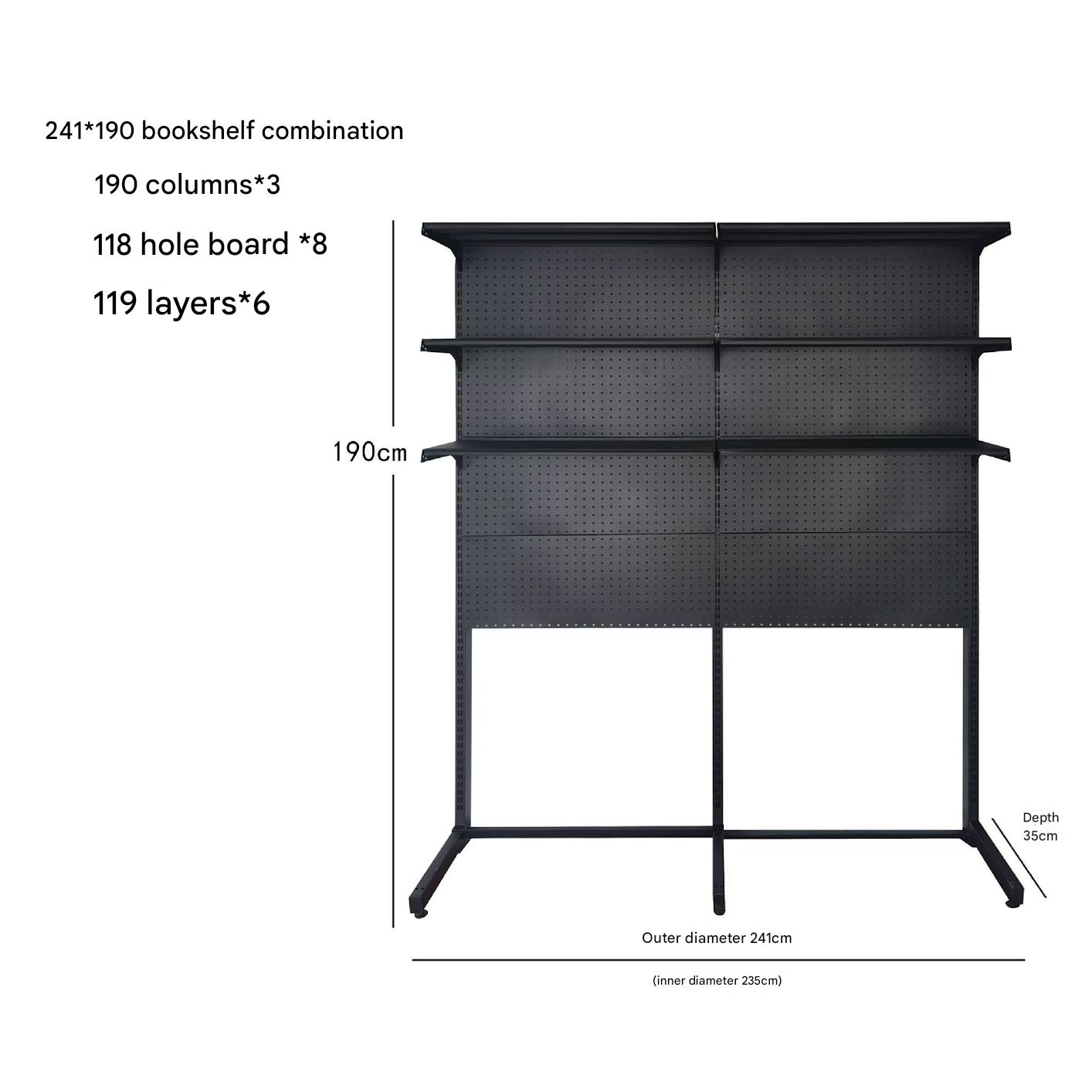Black three layers 241*35*186cm