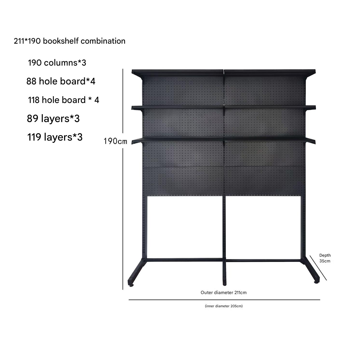 Black three layers 211*35*186cm