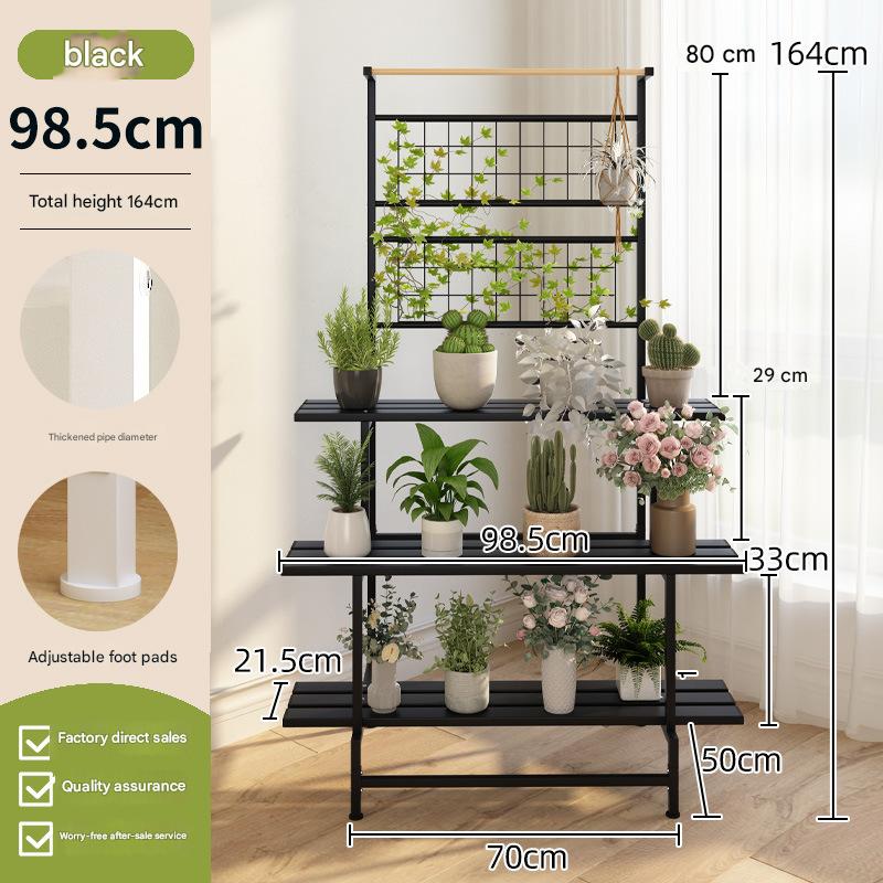 100cm white ladder flower stand