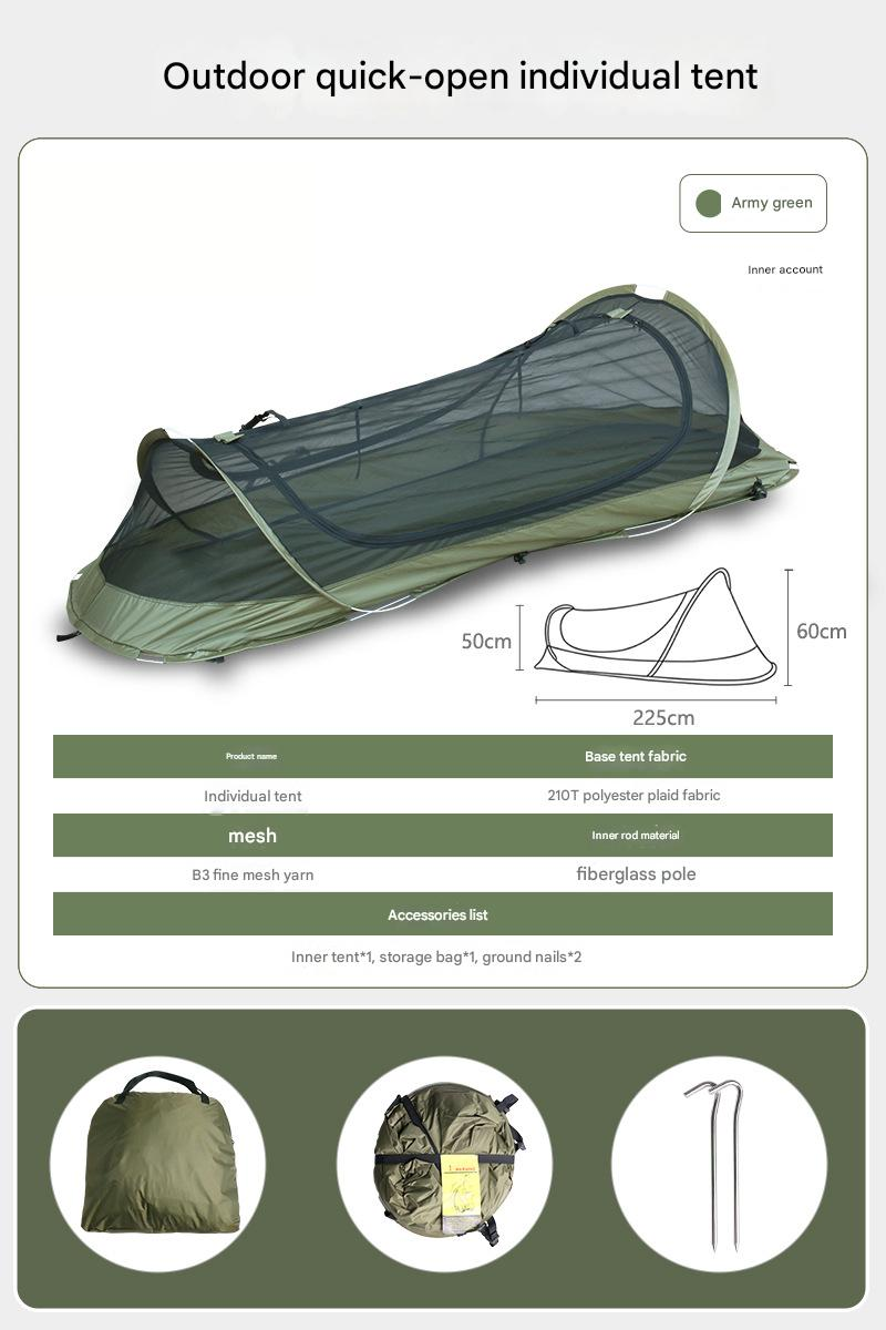 Army green-single soldier tent