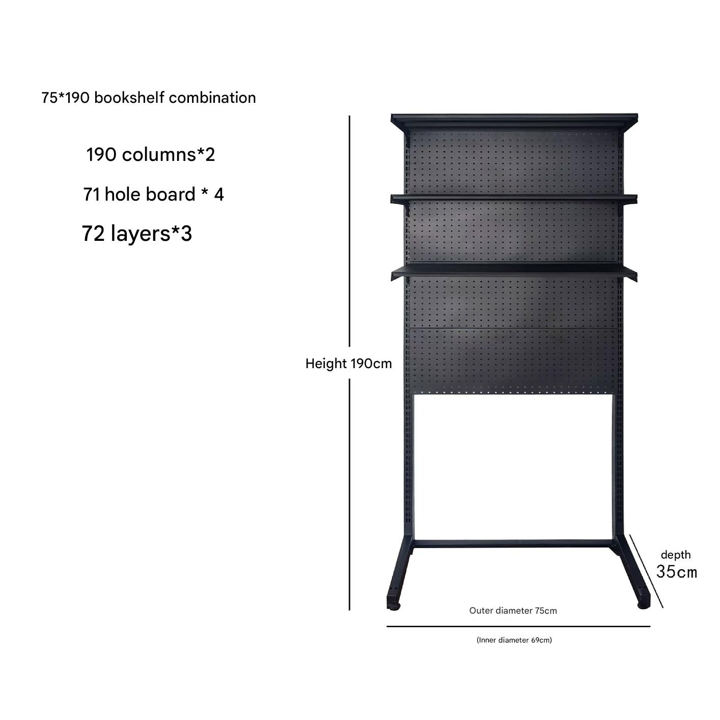 Black three layers 75*35*186cm