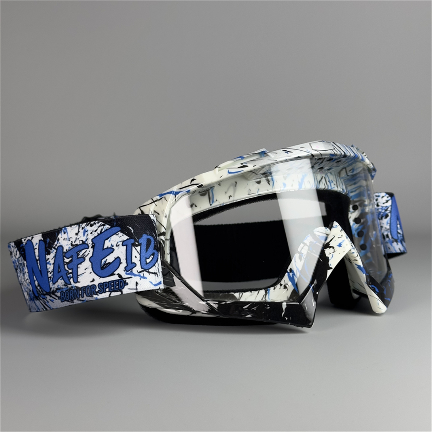 N blue frame-transparent film