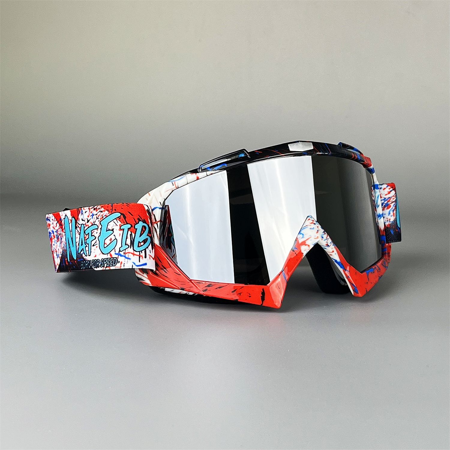 N red frame-silver lens