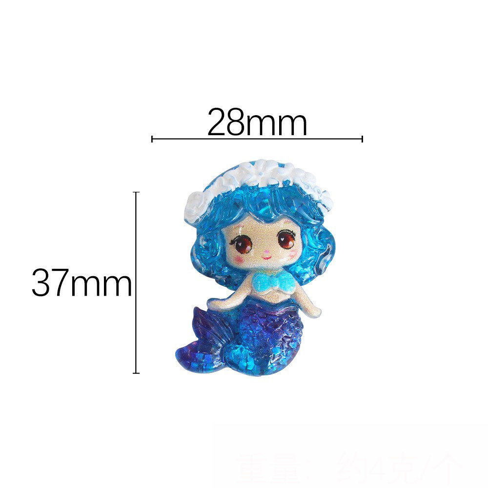 2:Gradient blue garland mermaid