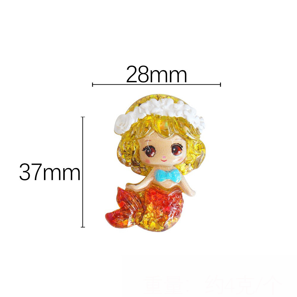 4:Gradient orange garland mermaid