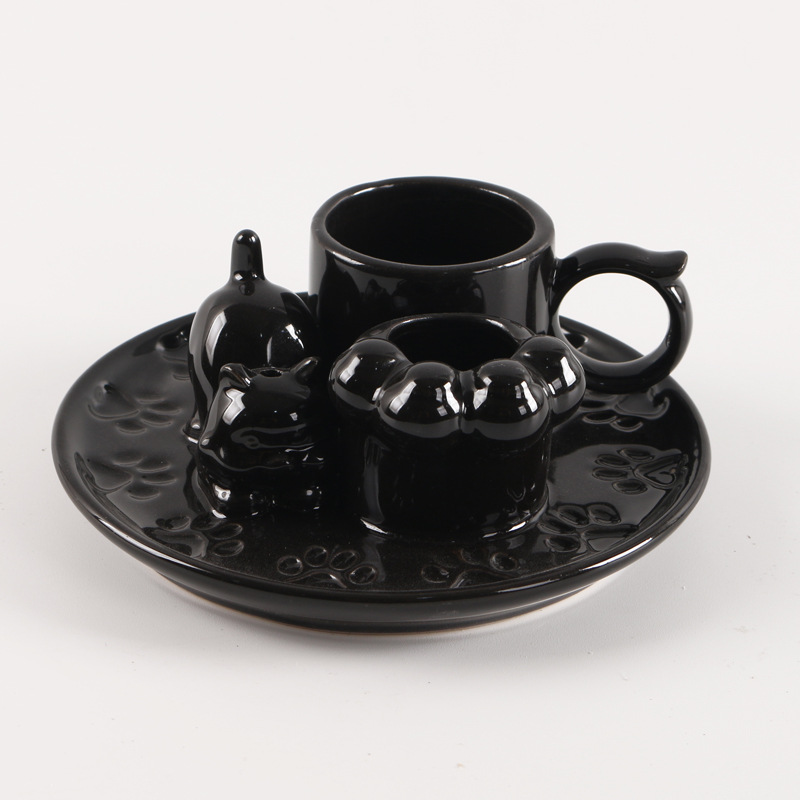2:Casual cat round handle black