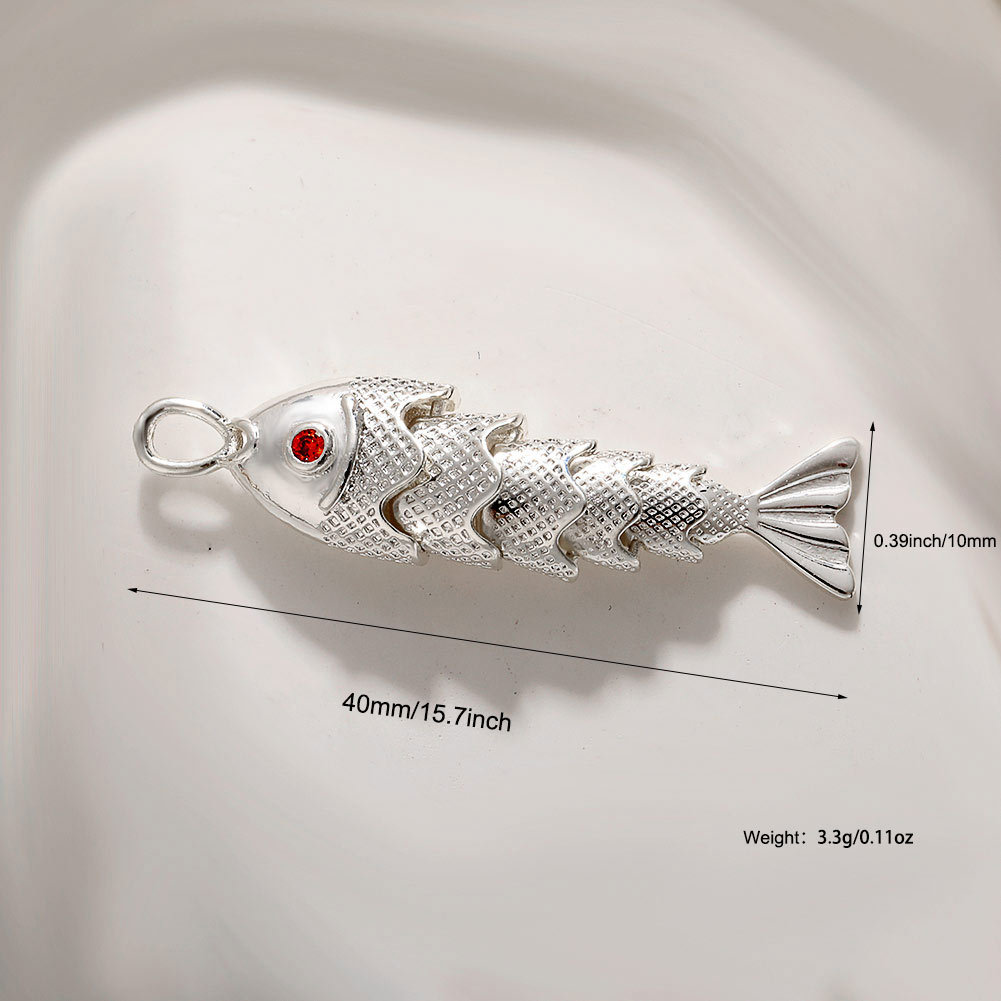 32:Silver six-section fish