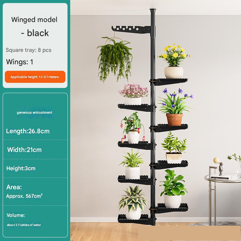 Upgrade bold 38 pipe diameter-black rod 8 square support 1 arm wing