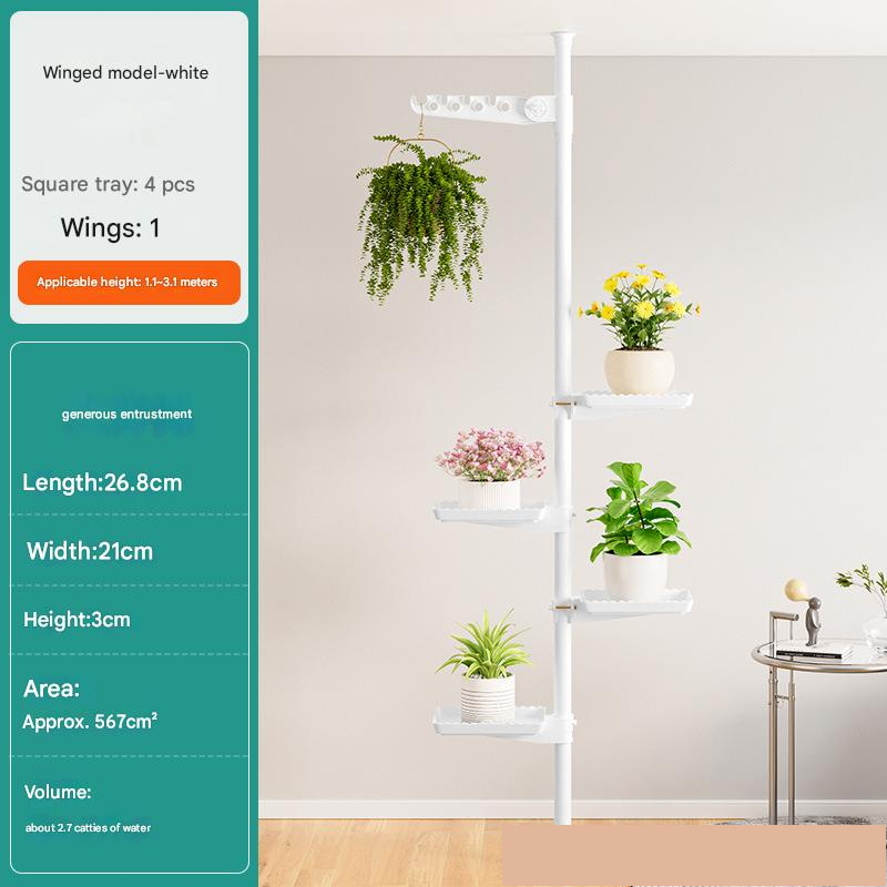 Upgrade bold 38 pipe diameter-white rod 4 square support 1 arm wing