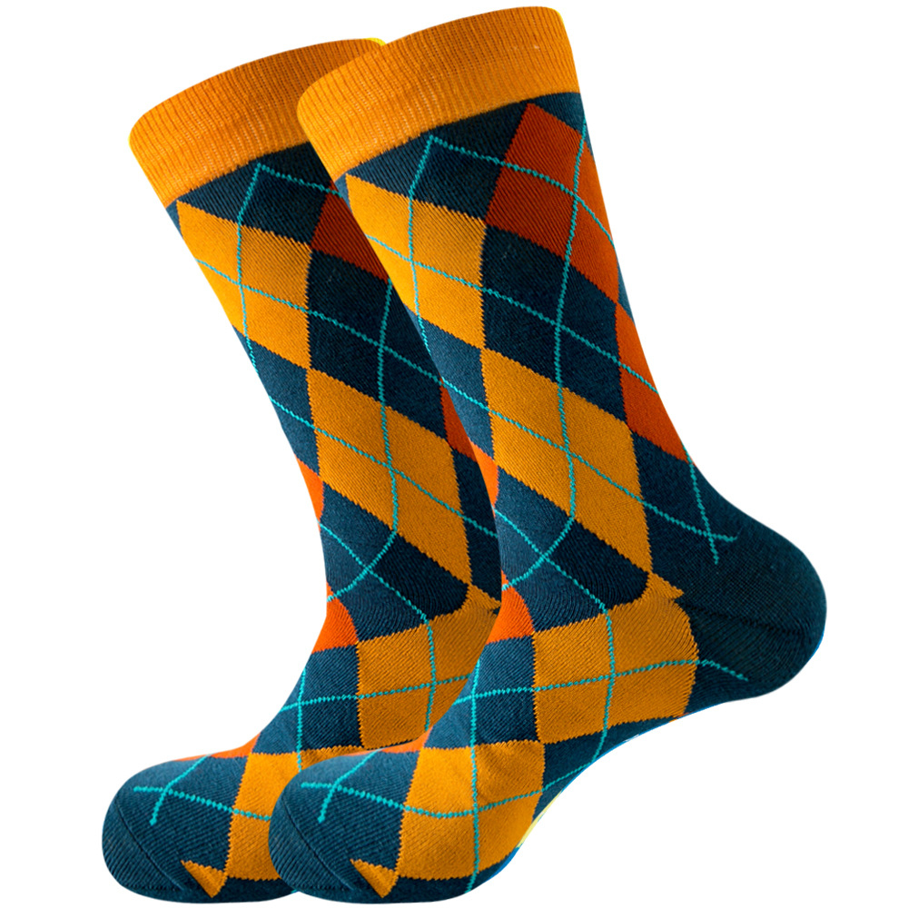 Yellow orange navy blue square