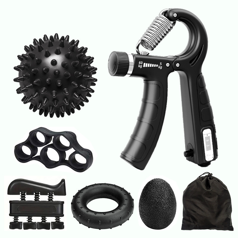 380 count six-piece spiked ball bag set - black