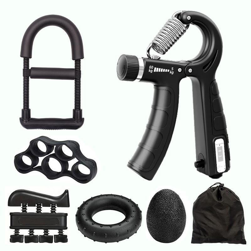 380 count six-piece wrist strength set in cloth bag---black