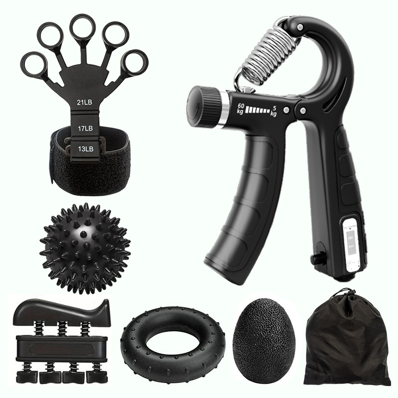 380 count five-finger spiked ball seven-piece set in cloth bag---black