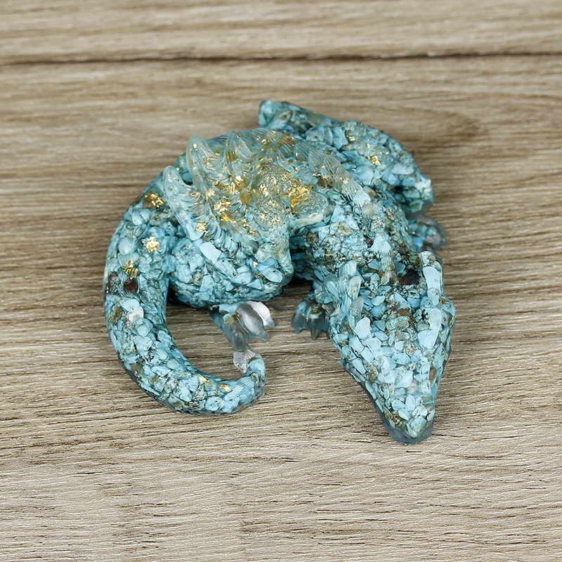 12 Turquoise Gold Foil