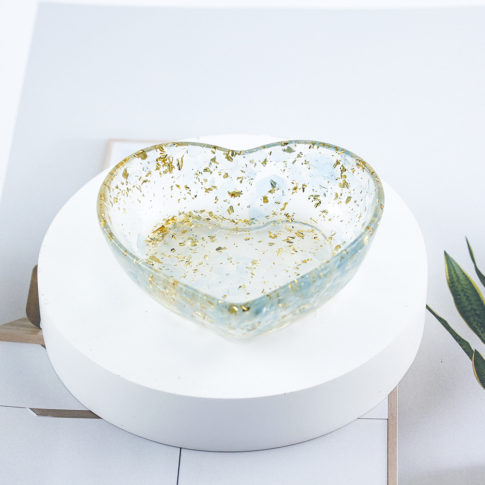 6:06 light blue glass gold foil