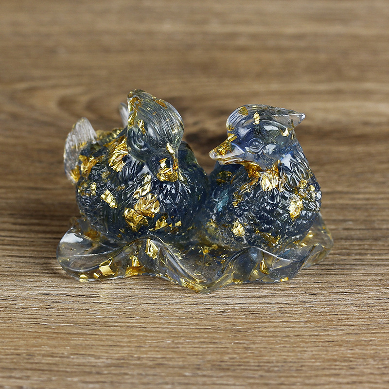 4:blue glaze gold foil