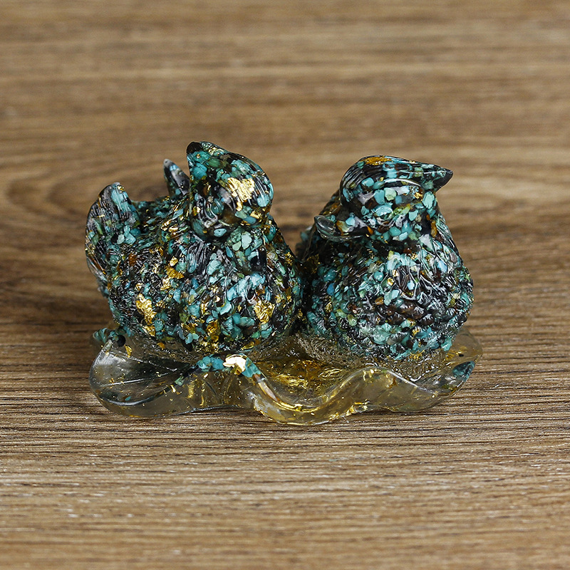 14/Raw ore green Turquoise gold foil