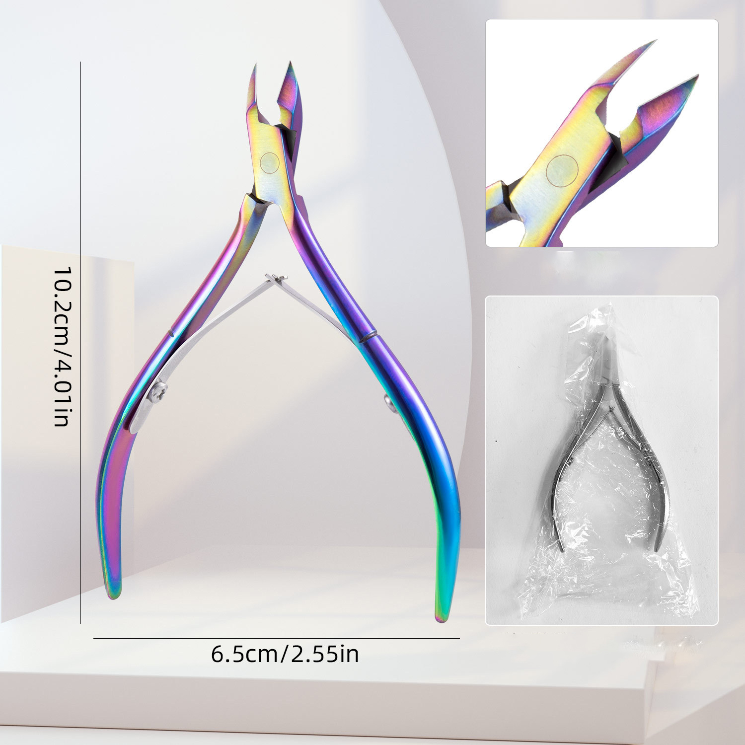 D501 electroplated color titanium color (opp bag)